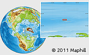 Physical Location Map of the area around 82° 58' 10" N, 108° 43' 29" W
