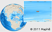 Shaded Relief Location Map of the area around 82° 58' 10" N, 108° 43' 29" W