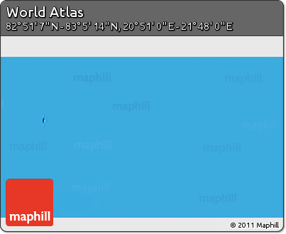Physical 3D Map of the Area around 82° 58' 10" N, 21° 19' 30" E