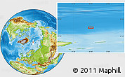 Physical Location Map of the area around 82° 58' 10" N, 30° 40' 29" E