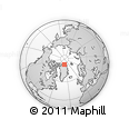 Outline Map of the Area around 82° 58' 10" N, 38° 10' 29" W, rectangular outline