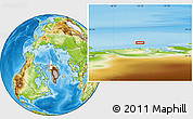 Physical Location Map of the area around 82° 58' 10" N, 55° 10' 29" W