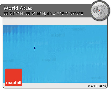 Physical 3D Map of the Area around 82° 58' 10" N, 5° 10' 30" E