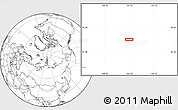 Blank Location Map of the area around 83° 10' 46" N, 103° 46' 30" E