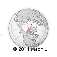 Outline Map of the Area around 83° 10' 46" N, 103° 37' 30" W, rectangular outline