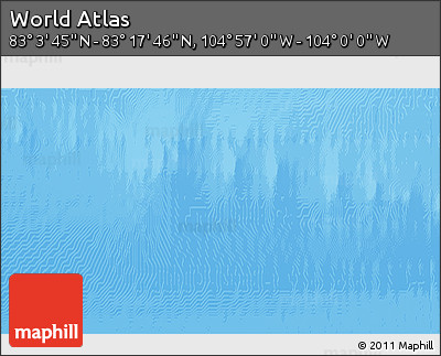 Physical 3D Map of the Area around 83° 10' 46" N, 104° 28' 29" W