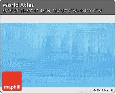 Physical 3D Map of the Area around 83° 10' 46" N, 104° 28' 29" W