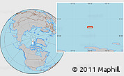 Gray Location Map of the area around 83° 10' 46" N, 104° 28' 29" W