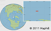 Savanna Style Location Map of the area around 83° 10' 46" N, 106° 10' 30" W