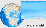 Shaded Relief Location Map of the area around 83° 10' 46" N, 106° 10' 30" W