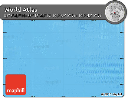 Physical Map of the Area around 83° 10' 46" N, 106° 10' 30" W