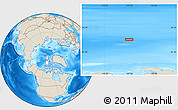 Shaded Relief Location Map of the area around 83° 10' 46" N, 107° 1' 30" W