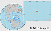 Gray Location Map of the area around 83° 10' 46" N, 109° 34' 29" W