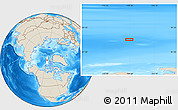 Shaded Relief Location Map of the area around 83° 10' 46" N, 109° 34' 29" W