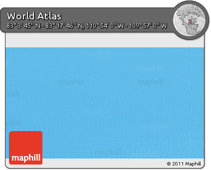 Physical 3D Map of the Area around 83° 10' 46" N, 110° 25' 30" W