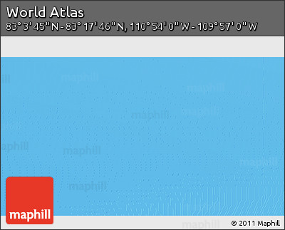 Physical 3D Map of the Area around 83° 10' 46" N, 110° 25' 30" W