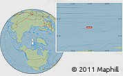 Savanna Style Location Map of the area around 83° 10' 46" N, 110° 25' 30" W, hill shading