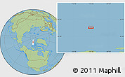 Savanna Style Location Map of the area around 83° 10' 46" N, 110° 25' 30" W