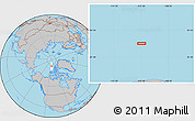 Gray Location Map of the area around 83° 10' 46" N, 112° 7' 30" W