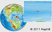 Physical Location Map of the area around 83° 10' 46" N, 112° 7' 30" W