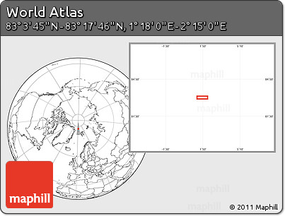 Blank Location Map of the Area around 83° 10' 46" N, 1° 46' 29" E