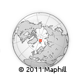 Outline Map of the Area around 83° 10' 46" N, 21° 19' 30" E, rectangular outline