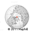 Outline Map of the Area around 83° 10' 46" N, 50° 4' 30" W, rectangular outline