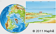 Physical Location Map of the area around 83° 10' 46" N, 66° 13' 29" W