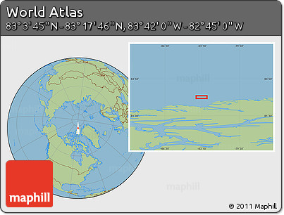 Savanna Style Location Map of the Area around 83° 10' 46" N, 83° 13' 29" W