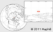 Blank Location Map of the area around 83° 10' 46" N, 89° 10' 30" W
