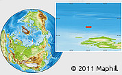 Physical Location Map of the area around 83° 10' 46" N, 92° 43' 29" E