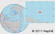 Gray Location Map of the area around 83° 23' 16" N, 100° 22' 30" E