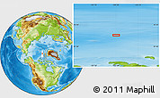Physical Location Map of the area around 83° 23' 16" N, 104° 28' 29" W