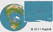 Satellite Location Map of the area around 83° 23' 16" N, 104° 28' 29" W