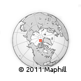 Outline Map of the Area around 83° 23' 16" N, 104° 28' 29" W, rectangular outline