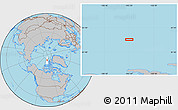 Gray Location Map of the area around 83° 23' 16" N, 105° 19' 29" W