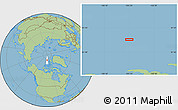 Savanna Style Location Map of the area around 83° 23' 16" N, 105° 19' 29" W