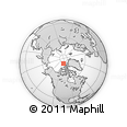 Outline Map of the Area around 83° 23' 16" N, 105° 19' 29" W, rectangular outline