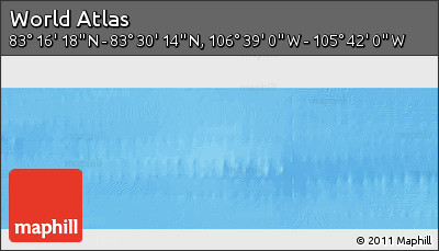 Physical Panoramic Map of the Area around 83° 23' 16" N, 106° 10' 30" W