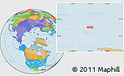 Political Location Map of the area around 83° 23' 16" N, 107° 1' 30" W