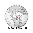Outline Map of the Area around 83° 23' 16" N, 107° 52' 30" W, rectangular outline