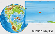 Physical Location Map of the area around 83° 23' 16" N, 108° 43' 29" W