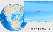 Shaded Relief Location Map of the area around 83° 23' 16" N, 108° 43' 29" W