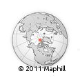 Outline Map of the Area around 83° 23' 16" N, 108° 43' 29" W, rectangular outline