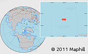 Gray Location Map of the area around 83° 23' 16" N, 109° 34' 29" W