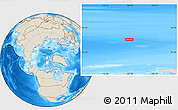 Shaded Relief Location Map of the area around 83° 23' 16" N, 109° 34' 29" W