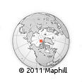 Outline Map of the Area around 83° 23' 16" N, 110° 25' 30" W, rectangular outline