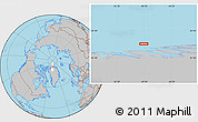 Gray Location Map of the area around 83° 23' 16" N, 49° 13' 30" W