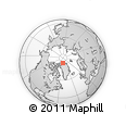 Outline Map of the Area around 83° 23' 16" N, 52° 37' 30" W, rectangular outline