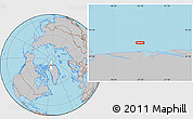 Gray Location Map of the area around 83° 23' 16" N, 55° 10' 29" W